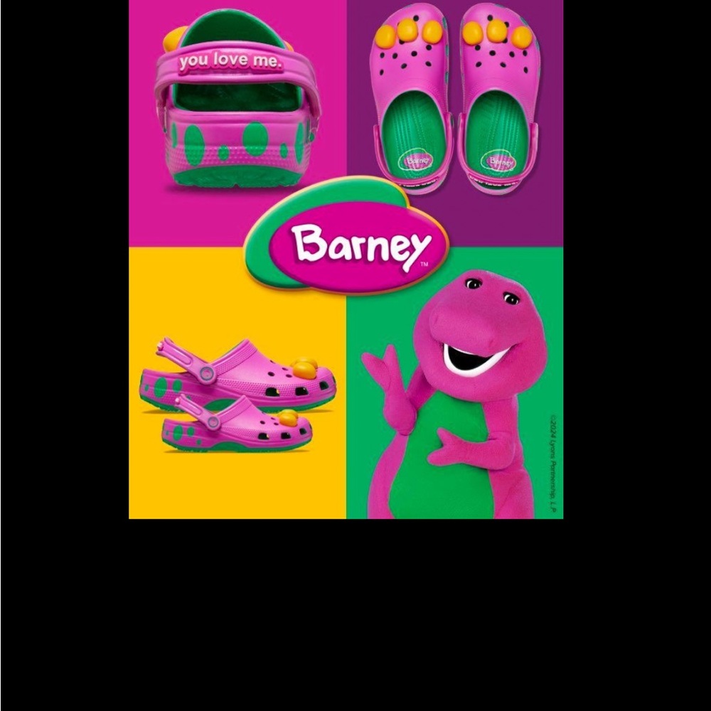 Classic Kids Barney Croc's Clogs